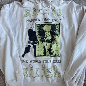 Billie Eilish Happier Than Ever 2022 World Tour Hoodie Oversized Small 22x31